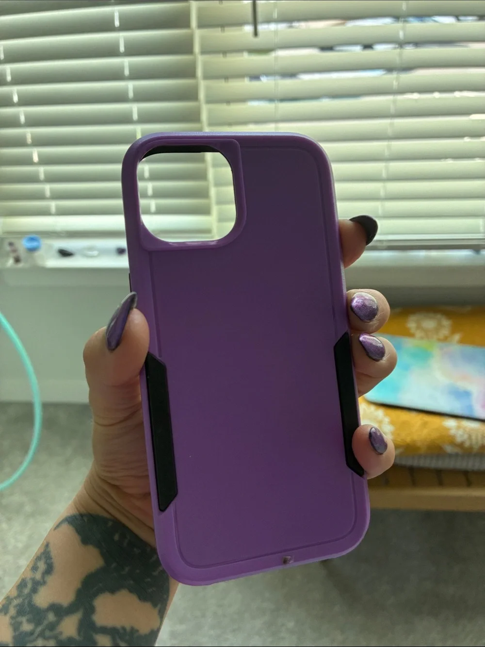 Purple Protective Case for iPhone - Slim Rugged Design